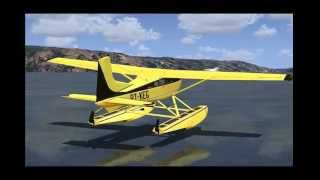 FSX Floatplane Flight  Ukiah CA  Carenado Cessna 185 Amphibian [upl. by Namsu]