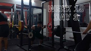 Week 10 Day 3  Powerlifting Training [upl. by Constantino]