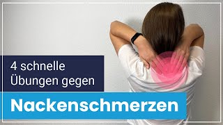 Nackenschmerzen schnell loswerden ➡️ Probiere es mit diesen 4 Übungen [upl. by Kolodgie]