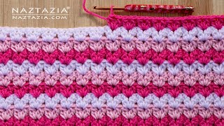 How to Crochet VStitch Cluster Pattern  Cute Quick and Easy Stitches for a Blanket and Scarf [upl. by Adar]