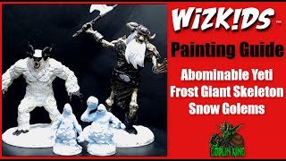 Wizkids Games Creatures of the Frost Painting Guide Yeti Golems Giant DampD [upl. by Odine]