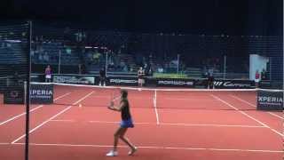 Tatiana Malek vs Lenka Jurikova  Porsche Tennis Grand Prix 2012 [upl. by Ecirtahs]