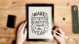 How To Hand Lettering On iPad Pro  Procreate Top Tips ✏️ [upl. by Winchell881]