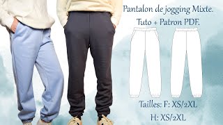 Pantalon de Jogging Mixte Facile à Coudre  Tuto étape par étape  Patron PDF  Couture Facile Mimi [upl. by Rocker]