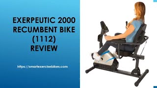 Exerpeutic 2000 Magnetic Recumbent Bike Review  1112 2018 Updated [upl. by Claribel386]