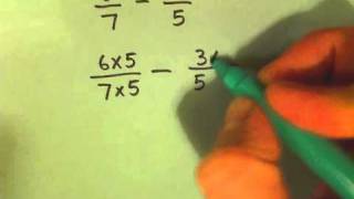 Steps to subtract fractions unlike denominators [upl. by Ahsea]