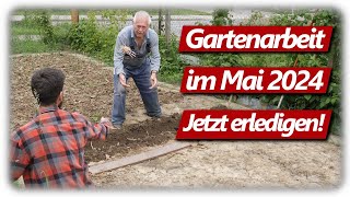 Gartenarbeit Mai  Gurken amp Kartoffeln auspflanzen Knoblauchblüte entfernen Erntezeit [upl. by Derfnam]