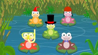 Five Little Frogs  Kindergarten Nursery Rhymes For Toddlers  Fun Videos For Children by Kids Tv [upl. by Celik526]