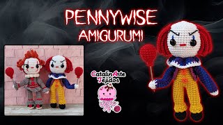 Pennywise IT amigurumi 1990  CatalinArte Tejidos [upl. by Eilama]