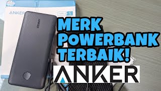 UNBOXING POWER BANK TERBAIK ANKER PowerCore Slim 10K PD 10000mAh Fast Charging Dual Output USBA USBC [upl. by Newman161]