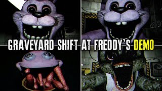 Graveyard Shift at Freddys  Demo amp All Jumpscares [upl. by Cuhp946]