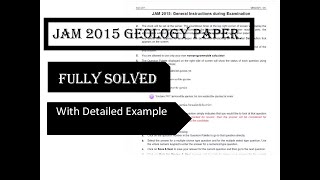 JAM 2015 GEOLOGY PAPER FULLY SOLVED with complete explanation  JAM Previous year Question Paper [upl. by Tyrus]