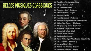 20 Plus BELLES MUSIQUES CLASSIQUES 2h de Mozart Bach Beethoven Chopin Schubert [upl. by Kathi]