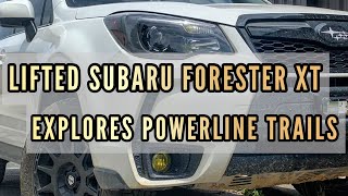 Lifted Subaru Forester XT On 2356517’s Exploring Powerline Trails Toyo Open Country AT3’s [upl. by Drona]