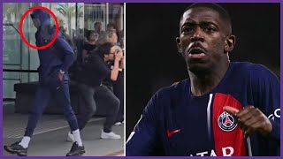 🚨Barça VS PSG Ousmane Dembélé insulté devant l’hôtel du PSG [upl. by Alaikim632]