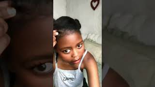 Straight back stitch braids on myself  hack super quick hairstyle naturalhair hairBABYBHLUE [upl. by Arnaud]