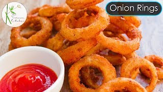 Eggless Crunchy Onion Rings Recipe  How to Make Crispy Onion Rings  The Terrace Kitchen [upl. by Ardena]