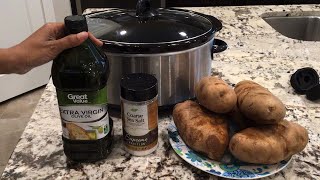 Baked Potatoes in the Slow Cooker  No Foil Required [upl. by Morehouse]