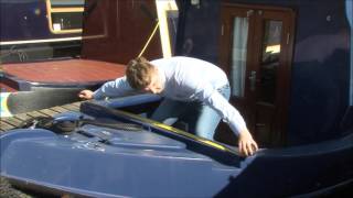 Narrowboat Cratch cover handy hint No4 How to measure for a Kinver Canopies framed cratch [upl. by Luapnaes428]