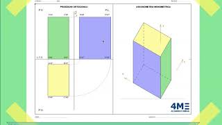 Assonometria monometrica di un parallelepipedo a base rettangolare [upl. by Hermy]