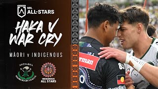 Haka v War Cry  Māori v Indigenous  NRL All Stars 2023 [upl. by Ramunni]