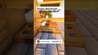 Simple Minecraft Bunk Bed Build You Need to Try 🛏️👌shorts [upl. by Pinebrook]