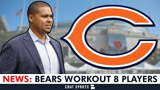 🚨Chicago Bears Workout 8 Players At Halas Hall On Tuesday  Bears News Today [upl. by Ydnolem]