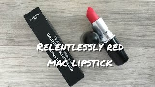 Relentlessly Red Mac Lipstick [upl. by Ellertal]