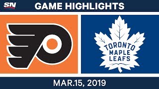 NHL Highlights  Flyers vs Maple Leafs – Mar 15 2019 [upl. by Merla107]