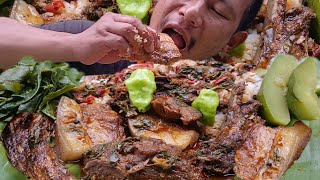 Cook and Eat tender local pork with 2 king chilli Chakhesang festival  Naga Mukbang [upl. by Akenet]