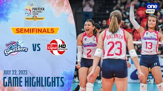 Creamline vs Cignal semis highlights  2023 PVL Invitational Conference  July 22 2023 [upl. by Kaitlyn776]