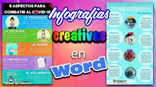 Como hacer infografías creativas en Word fácil y rápido 2022🚀 [upl. by Alyal]