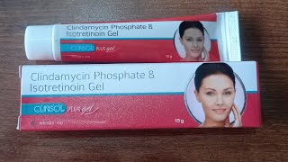 CLINSOL PLUS GelClindamycin Phosphate amp Isotretinoin GelकीलमुहासेPimplesAcneकी best दवा [upl. by Hovey220]