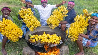 BANANA OIL FRY  Banana Balls Recipe  Pazham Bonda  Cooking Sweet Banana Bonda Recipe In Village [upl. by Wu89]