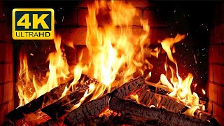 🔥 FIREPLACE Ultra HD 4K Fireplace with Crackling Fire Sounds Fireplace Burning Fire Background [upl. by Morey]