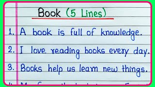 5 lines on Book  Essay on book in English  Few lines about book  Book sentence  Books [upl. by Ultann659]