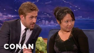 Ryan Gosling Drafts An Interview Buddy From The Audience  CONAN on TBS [upl. by Assillem]