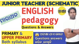 Junior Teacher schematic English pedagogy Questions junior teacher eng grammar Questions sir odia [upl. by Daggna425]