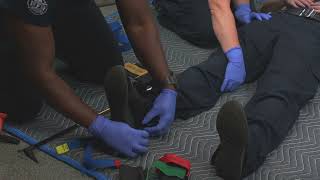 EMTParamedic Femur Fracture with Kendrick Traction Device Demonstration [upl. by Fen]