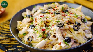 White Sauce Pasta Recipe by SooperChef [upl. by Annasiul]