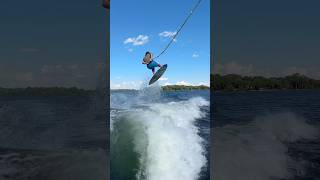 Wakesurfing with straps in the Swell Sand color vest 🔥 [upl. by Nihi]