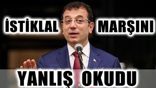 Ekrem İmamoğlu İstiklal Marşını yanlış okudu [upl. by Ming]