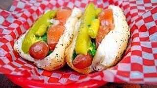 How to build a Chicago Style Hot Dog Chicago Hot Dog Recipe [upl. by Tecu]