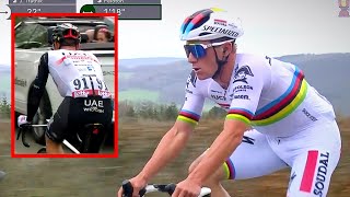 Remco Evenepoel Plays on EASY MODE after Pogacar Crash  LiegeBastogneLiege 2023 [upl. by Nawak]