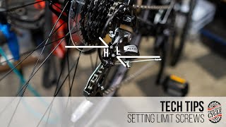 How to adjust derailleur limit screws for perfect shifting [upl. by Hairehcaz]