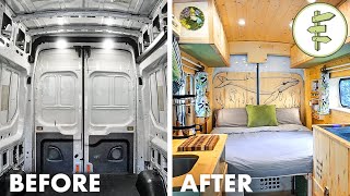 FULL DIY VAN BUILD from Start to Finish  Our Epic Van Life Conversion [upl. by Allerus906]