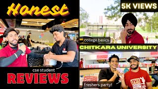 Students And Their Honest Review✔FreshersParty😍Campus Life🥂PlacemetsChitkara University📍 [upl. by Helene]