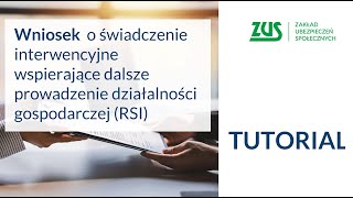 RSI  wniosek o świadczenie interwencyjne Tutorial [upl. by Anaizit]