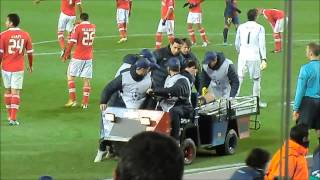 Messis injury vs Benfica View from stands 5122012 [upl. by Irah422]