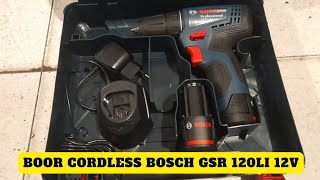 review boor cordless BOSCH GSR 120LI model terbaru boschtools boschpowertools bosch [upl. by Sanburn]